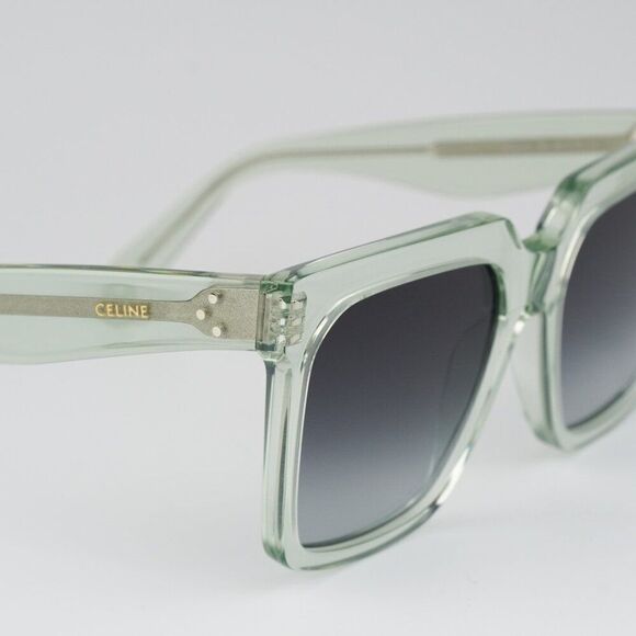 NEW Celine CL4055IN 93B Transparent Green Gradient Square Oversized Sunglasses - Picture 6 of 12